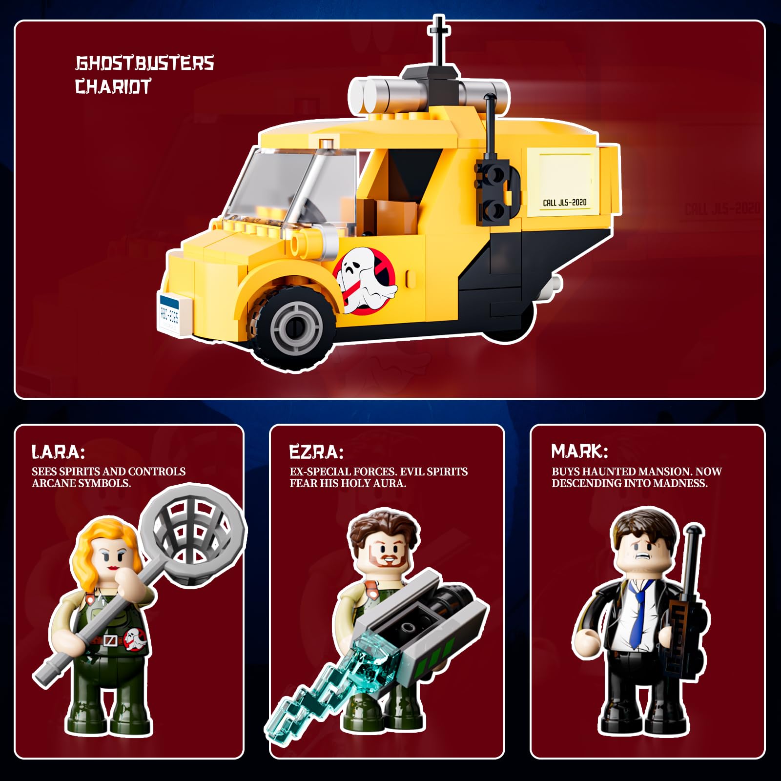 Lumibricks Halloween Midnight Haunted Mansion Lighting Building Bricks Set - Ghost Specter Phantom House City Town Modular Collection Kit 2617 Pcs for Adults & Teens - Image 4