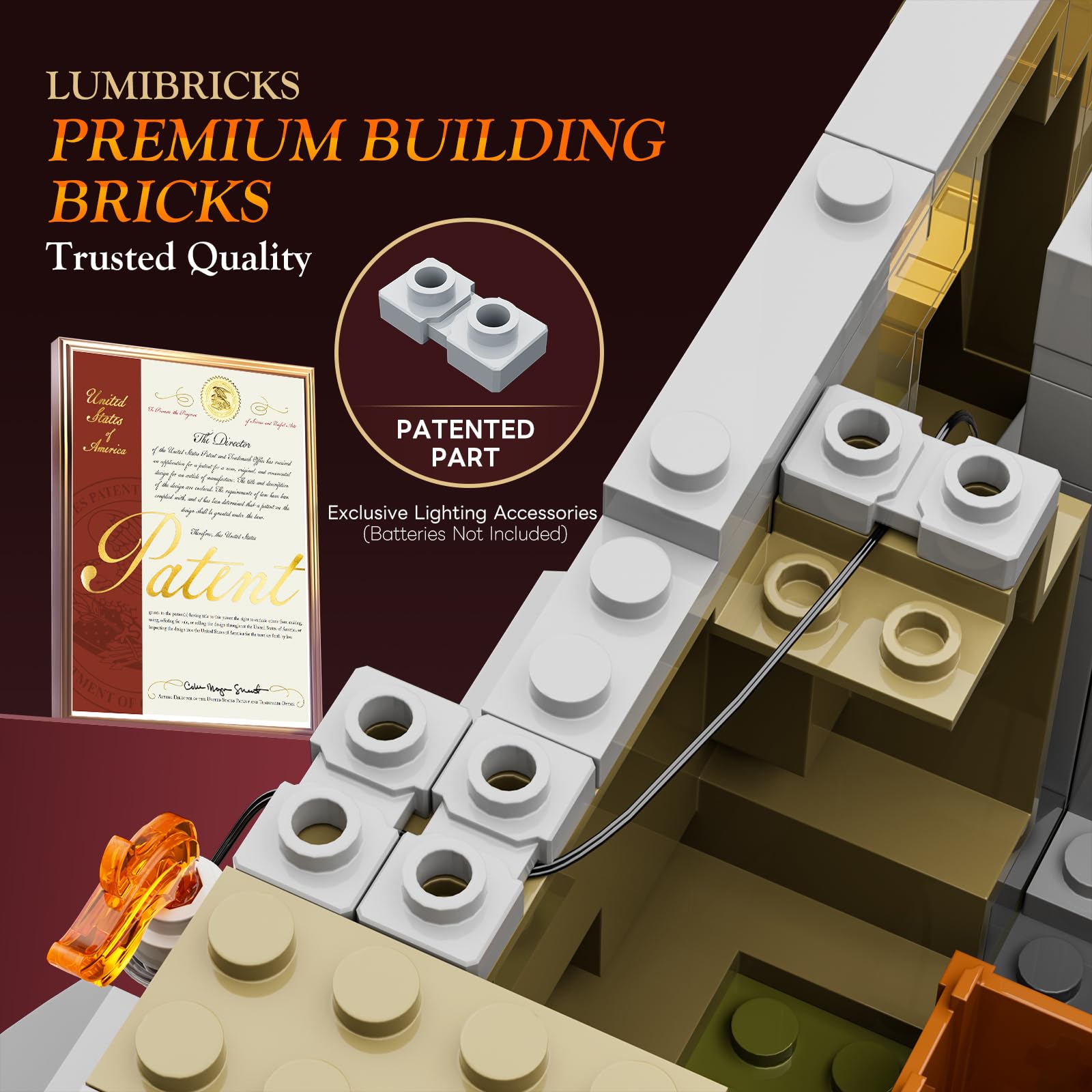 Lumibricks Medieval Castle Banquet Hall & King's Castle Treasury Building Bricks Set - Image 8