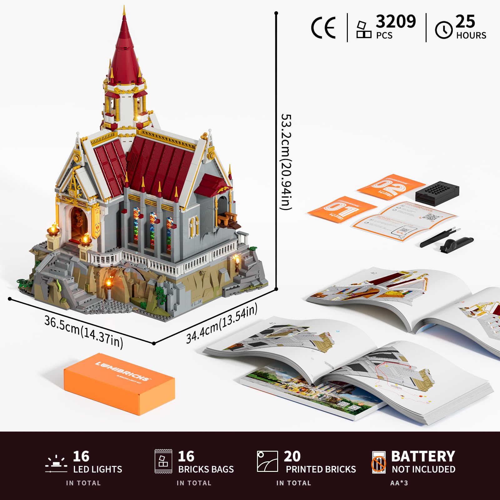 Lumibricks Medieval Castle Banquet Hall & King's Castle Treasury Building Bricks Set - Image 9