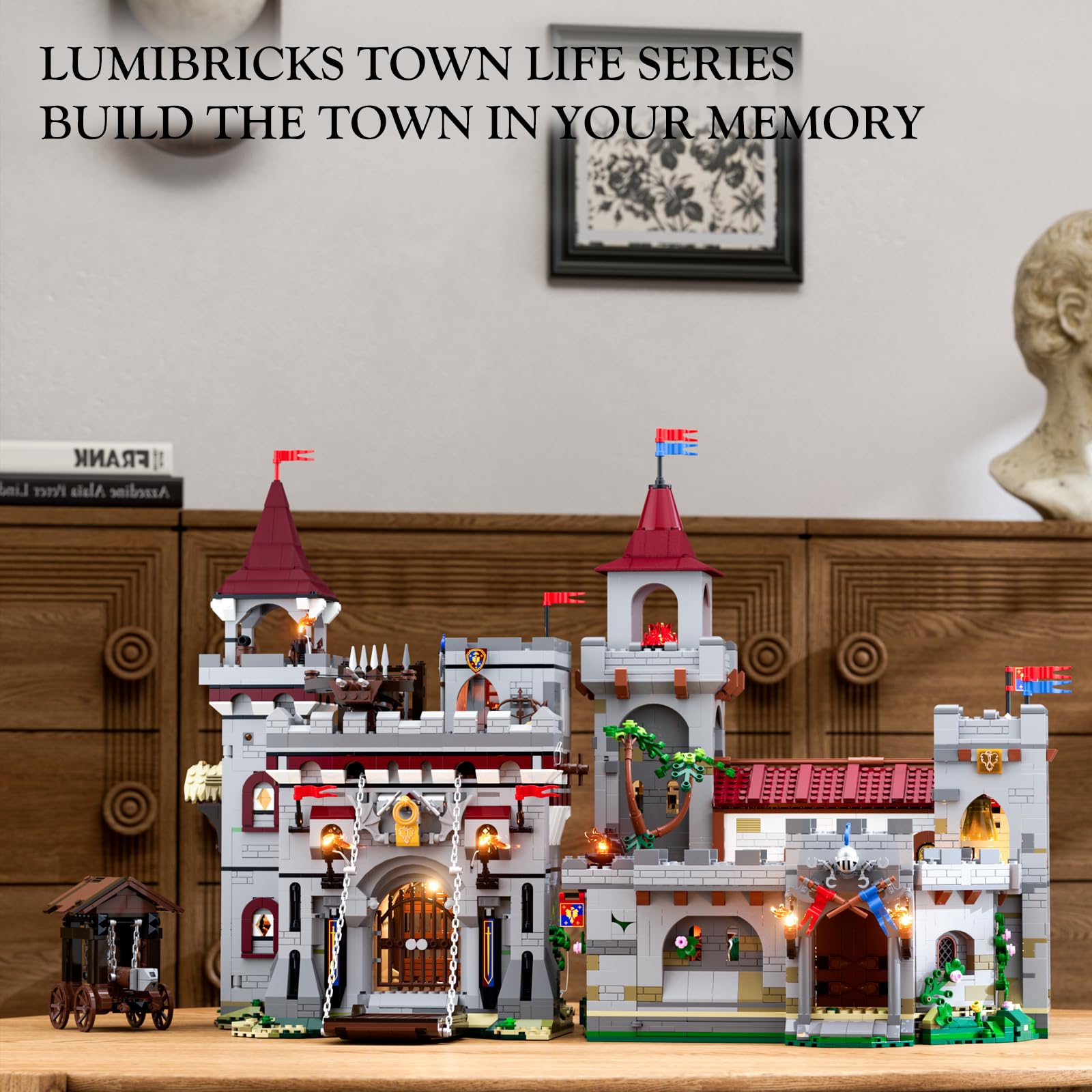 Lumibricks Medieval Guard Post Lighting Building Bricks Set - Middle Ages Castle Modular Collection Display Kit with Minifigures 2945 Pcs for Adults & Teens - Image 7