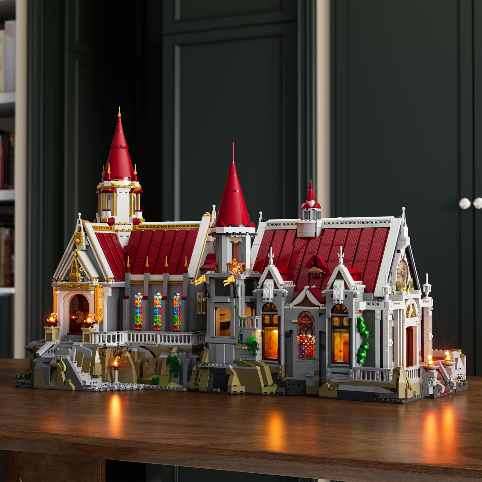 LUMIBRICKS Medieval King's Castle Treasury Building Bricks Set - Middle Ages City Town Modular Collection Display Kit with Minifigures 3209 Pcs for Adults & Teens - Image 7