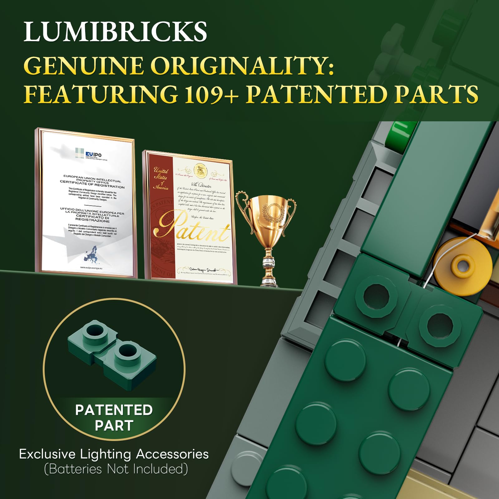 Lumibricks Newsstand Lighting Building Bricks Set - City Town Life Newsstand LED Light Construction Building Model Set 556 Pcs for Adults and Teen - Image 5