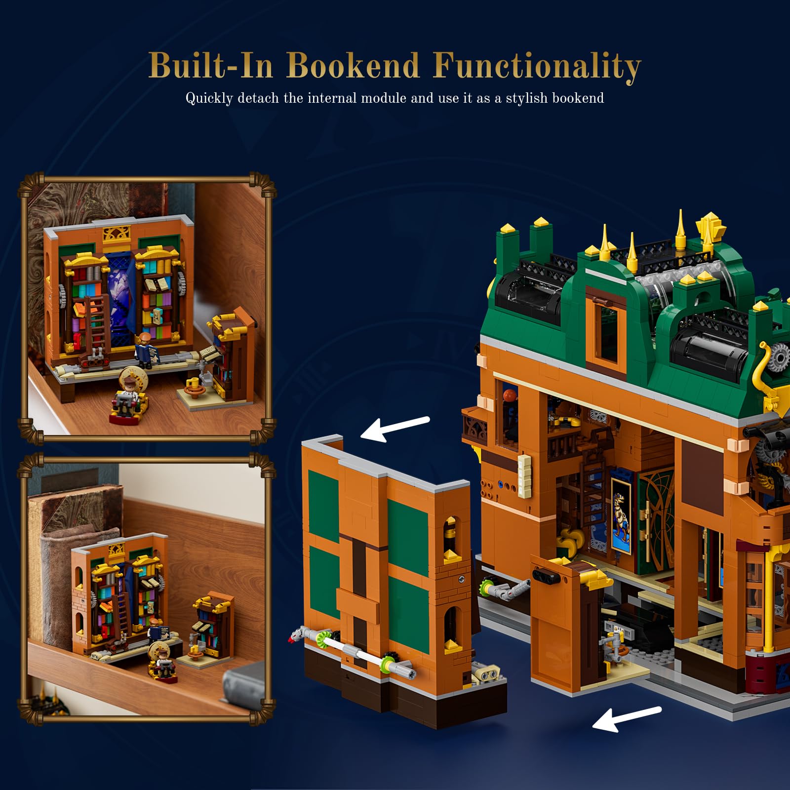 Lumibricks Steampunk Time-Rift Library Lighting Building-Bricks Set, 3187 Pcs Modular Building from Chrono Custodians Collection Display Set for Adults and Steampunk Lovers - Image 3