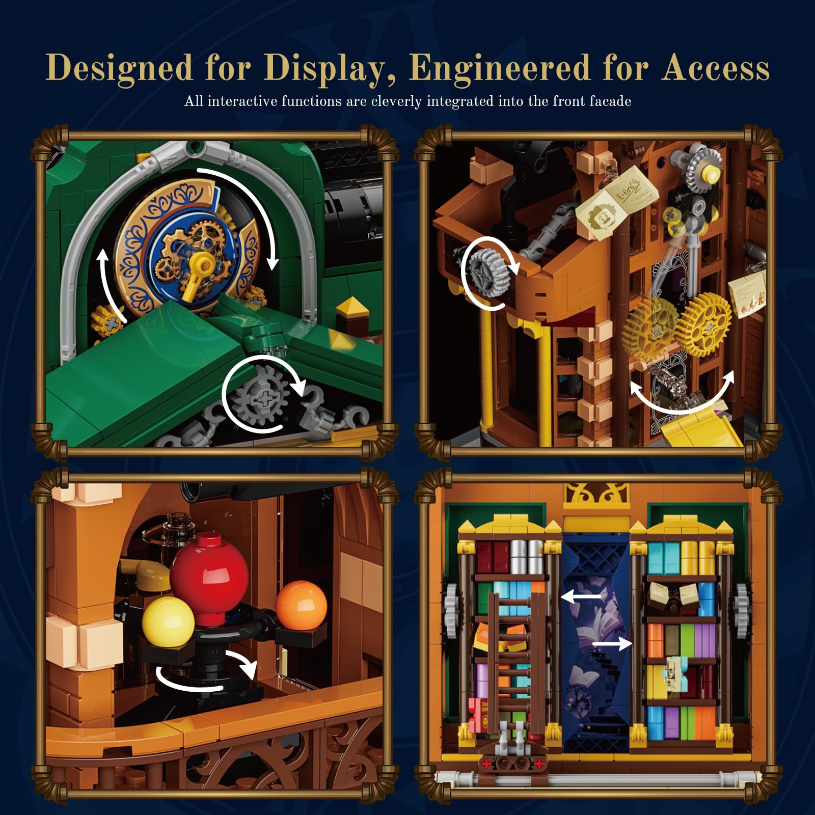 Lumibricks Steampunk Time-Rift Library Lighting Building-Bricks Set, 3187 Pcs Modular Building from Chrono Custodians Collection Display Set for Adults and Steampunk Lovers - Image 4