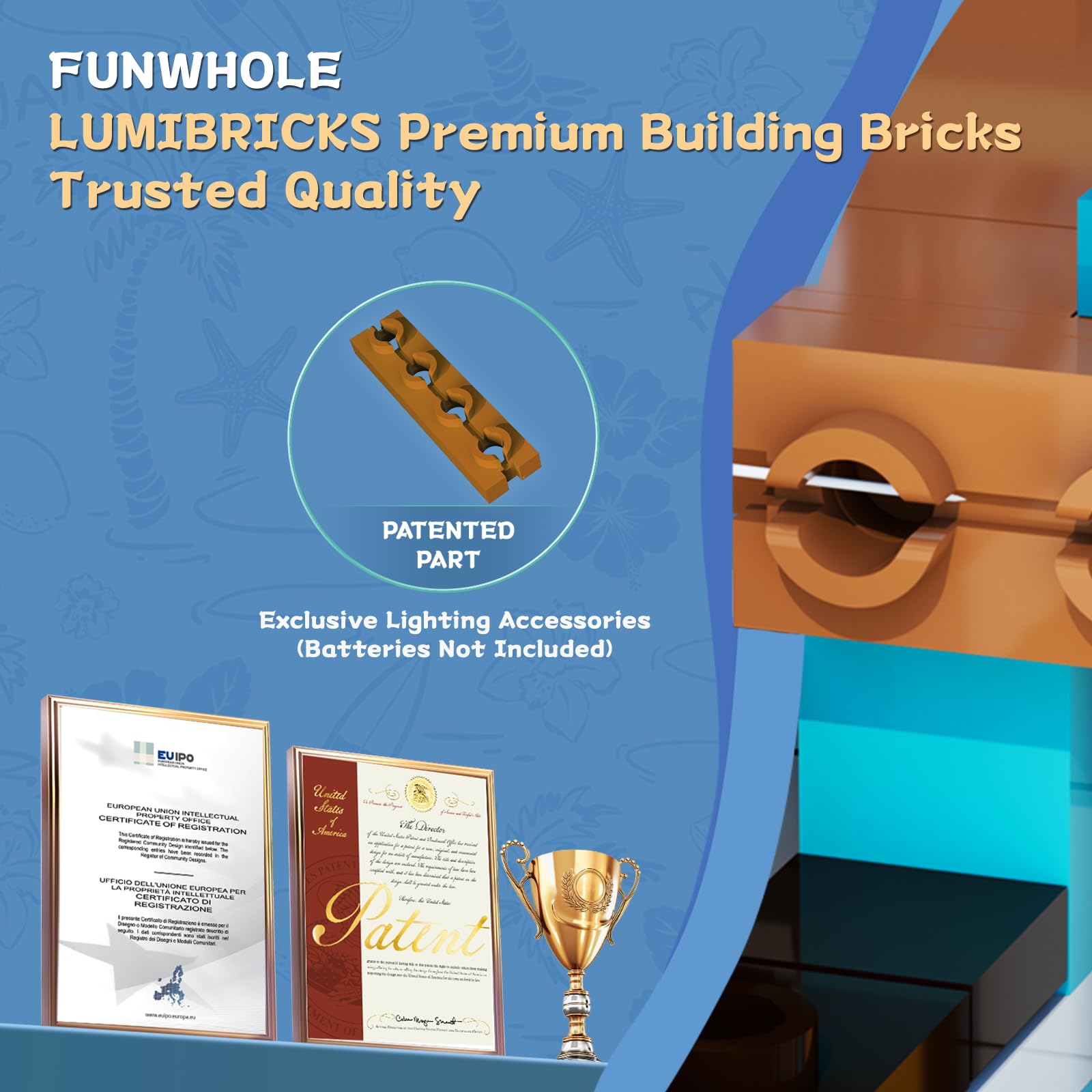 Lumibricks Surf Shop Lighting Building Bricks Set - Coast Club Modular Collection Display Kit with LED and Minifigures 1752 Pcs for Adults & Teens & Marine Enthusiasts - Image 7