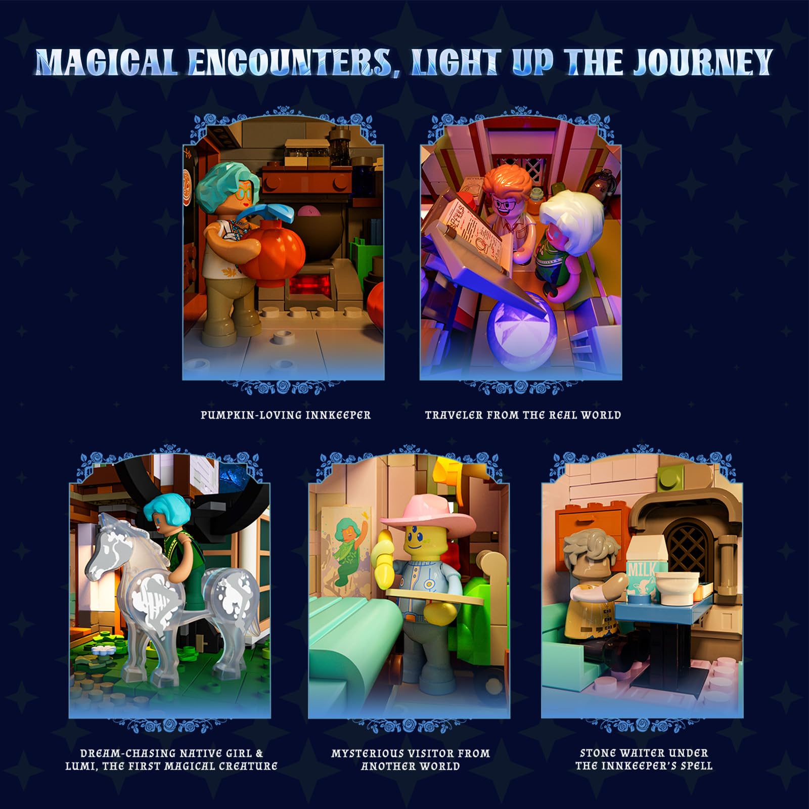 Lumibricks Sylvan-Inn Treehouse Lighting Building-Bricks-Set - 3120 Pcs Elf Hotel Cabin Collection Tree House LED Light Set for Adults and Retro House Collectors - Image 4